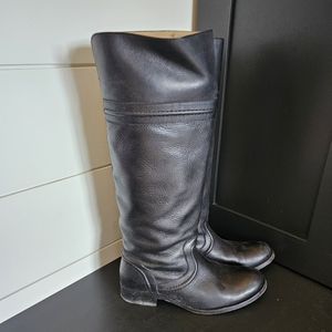 Tall, Black Leather Frye Boots size 6.5